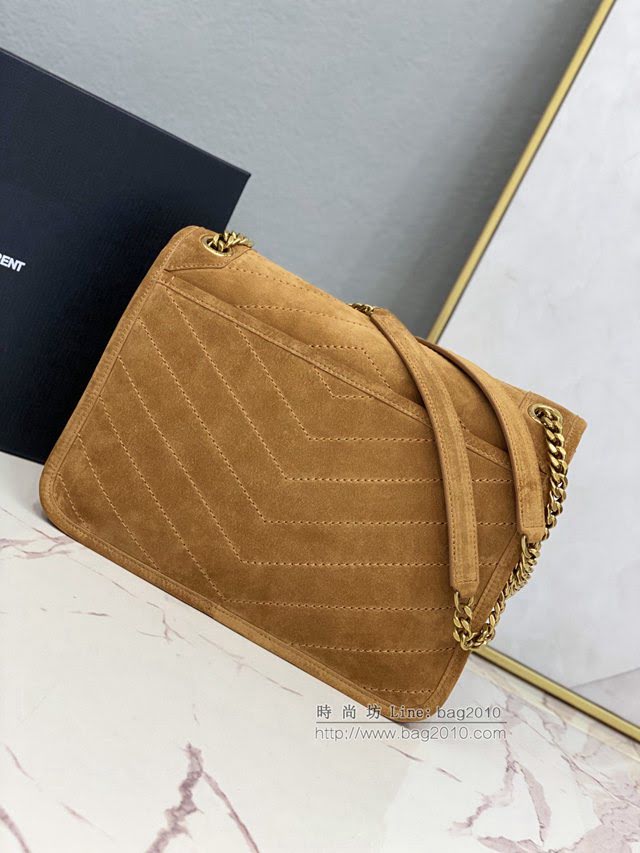 YSL爆款女士包包 聖羅蘭經典款MONOGRAM翻蓋麂皮手袋 YSL肩背斜挎包 498894  jjh1071